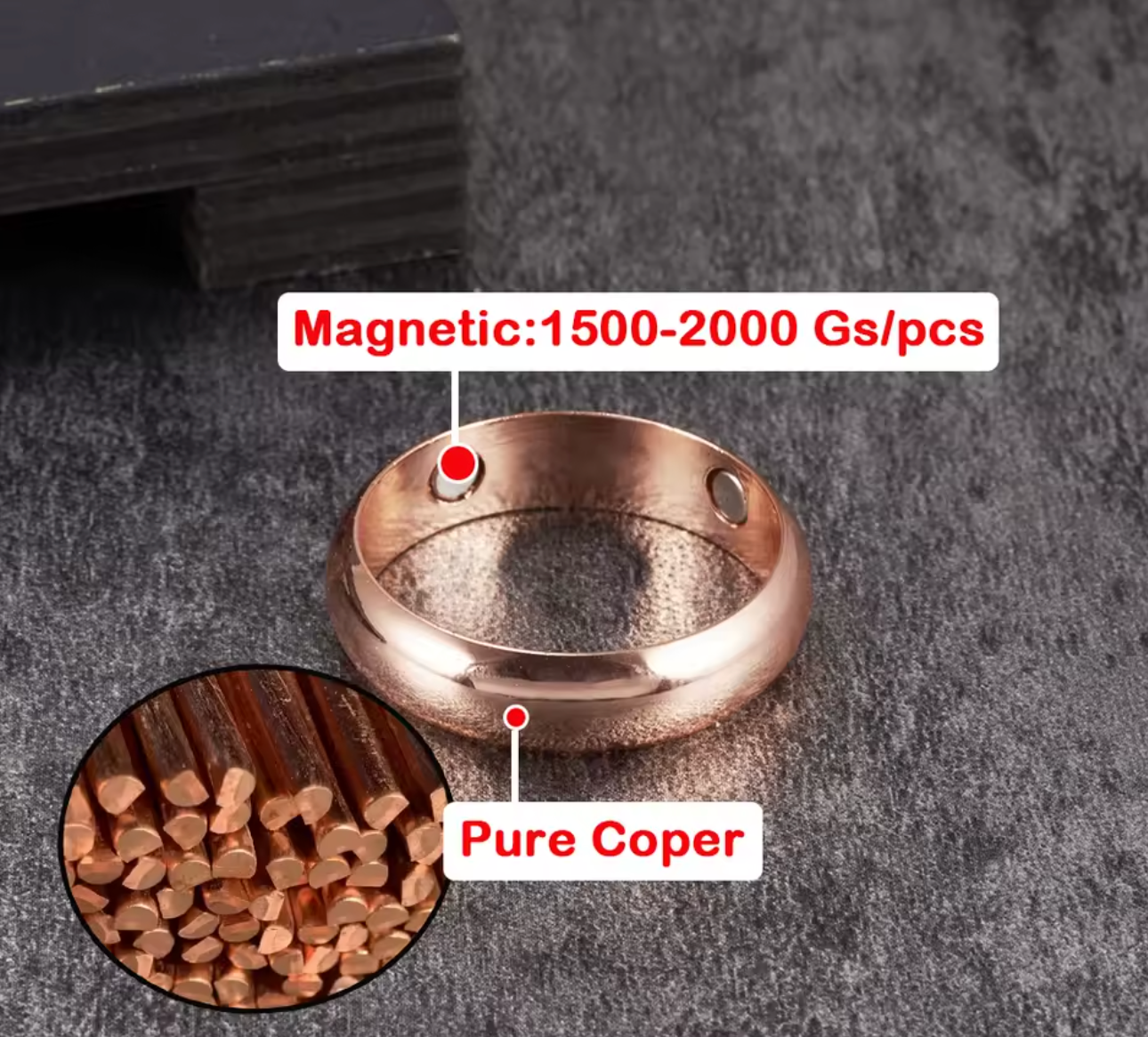 Vinterly Pure Copper Rings