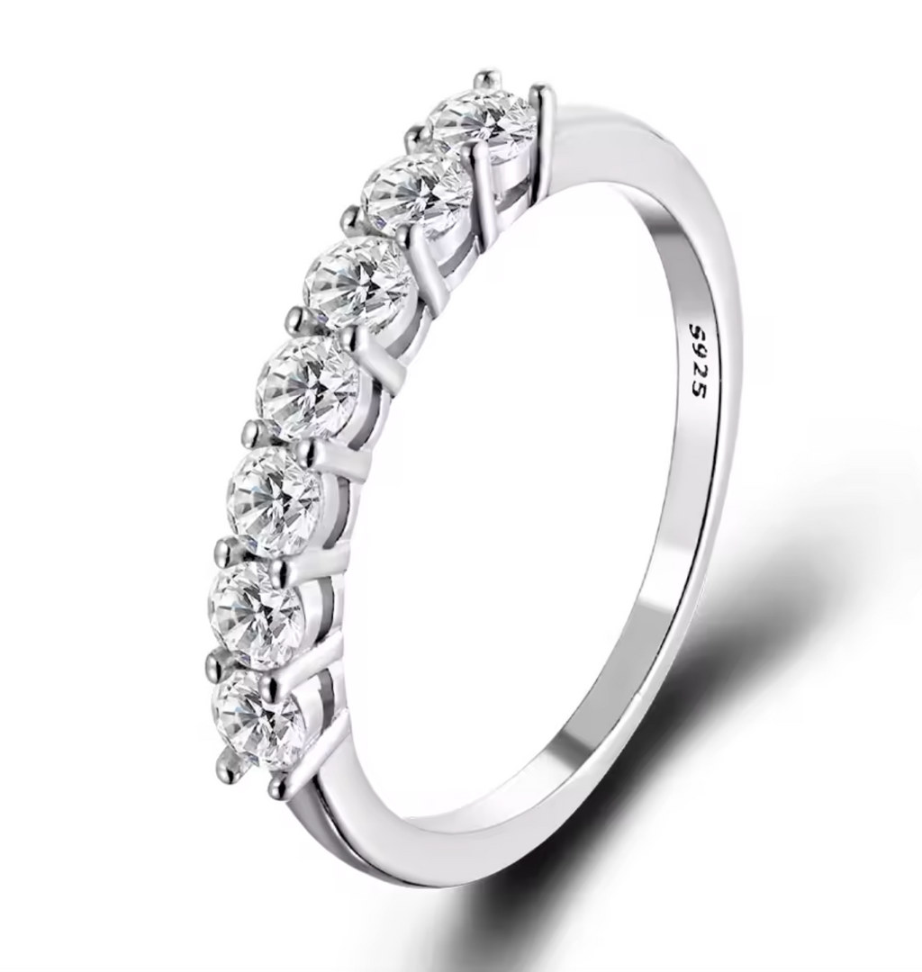 7 Stones Moissanite Ring