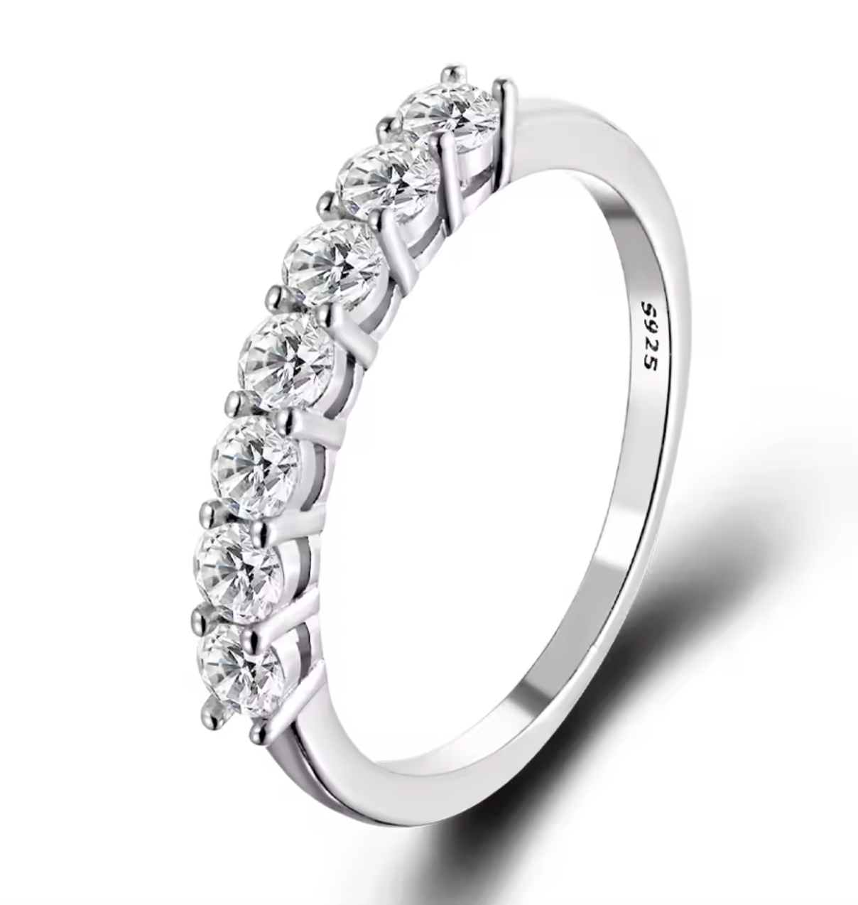 7 Stones Moissanite Ring