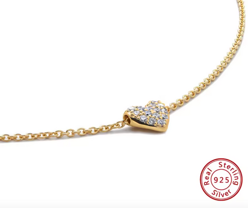 925 Sterling Silver Heart necklace
