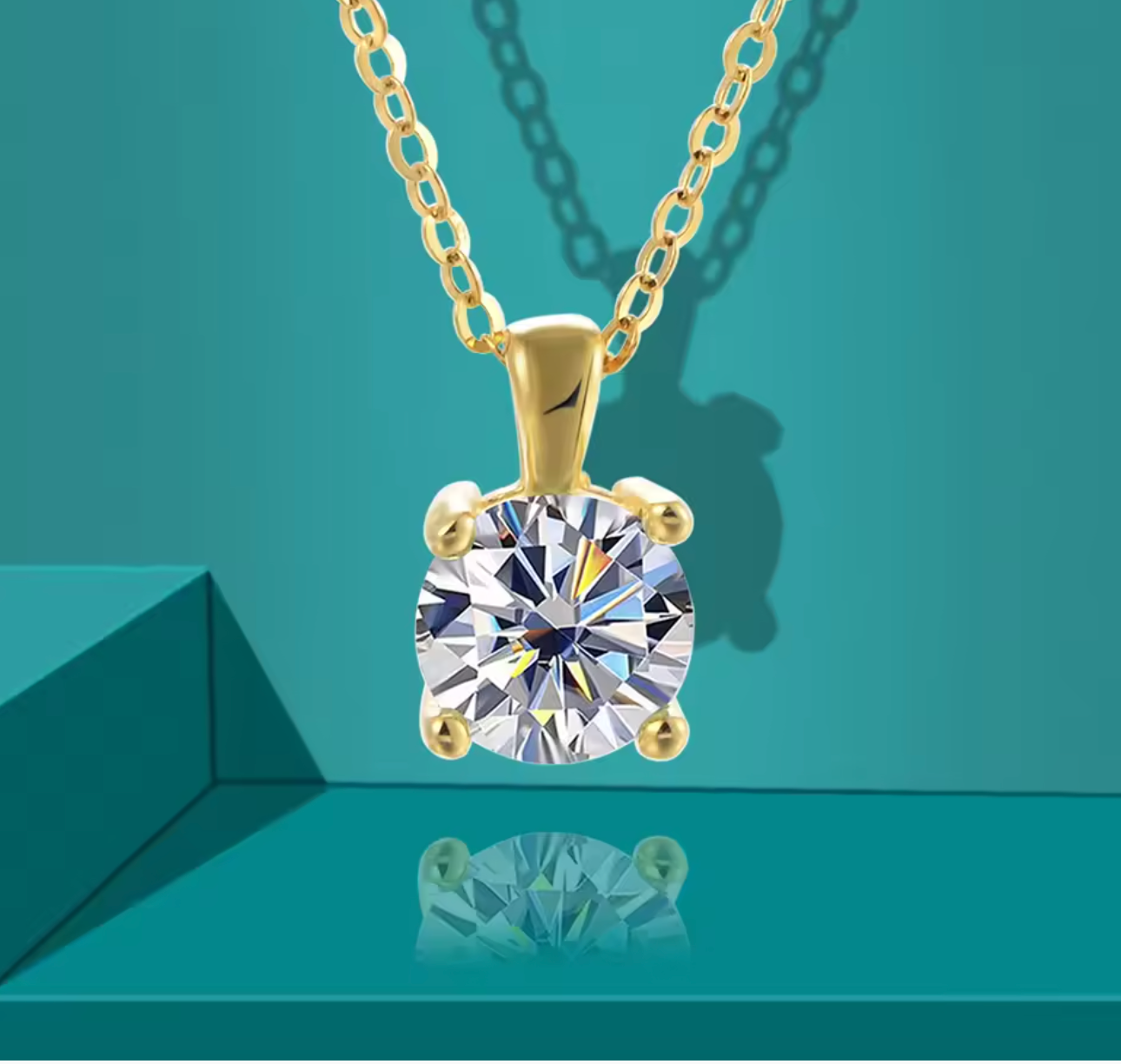 Classic Four Prong 1ct Moissanite Necklace
