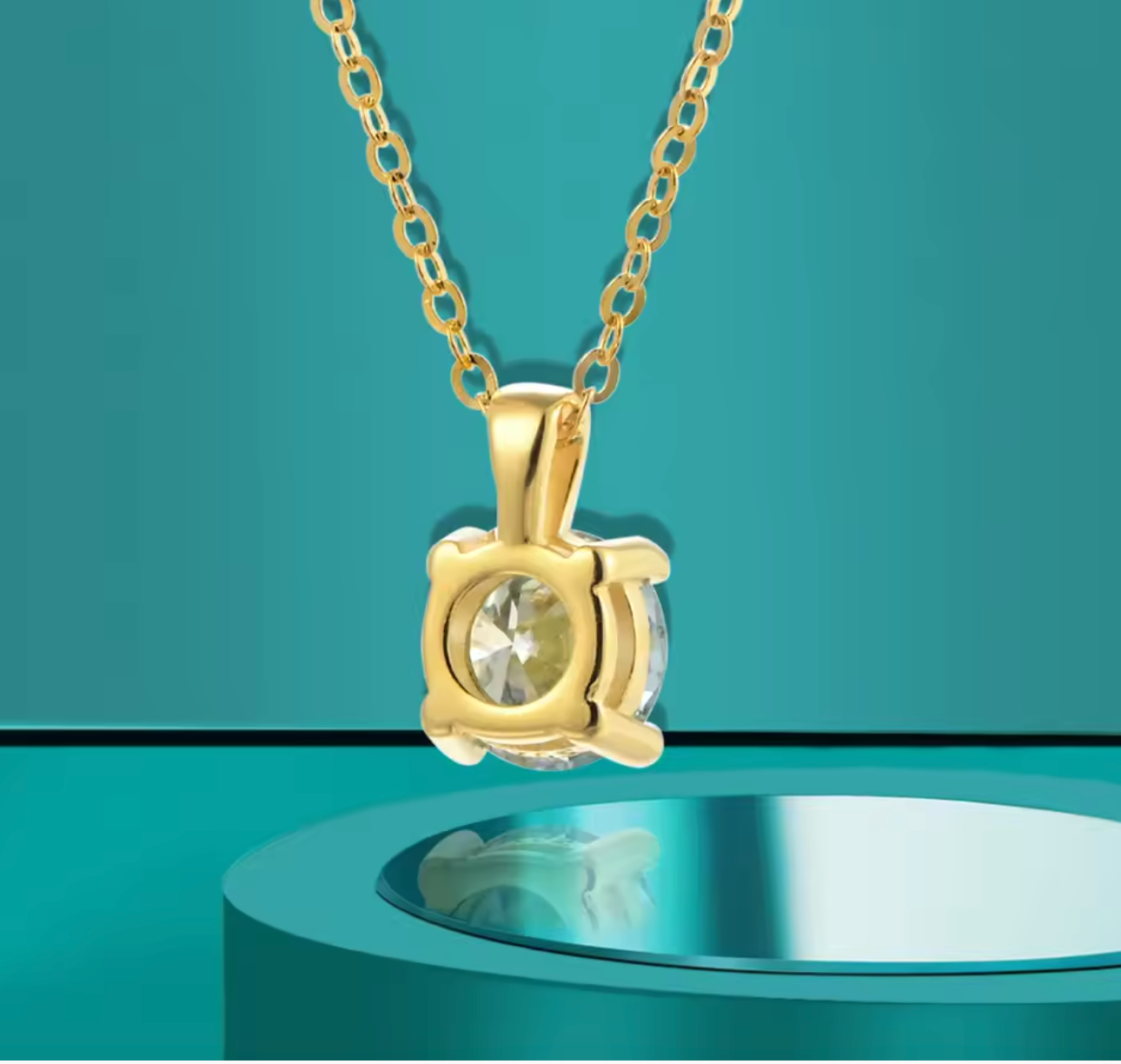 Classic Four Prong 1ct Moissanite Necklace
