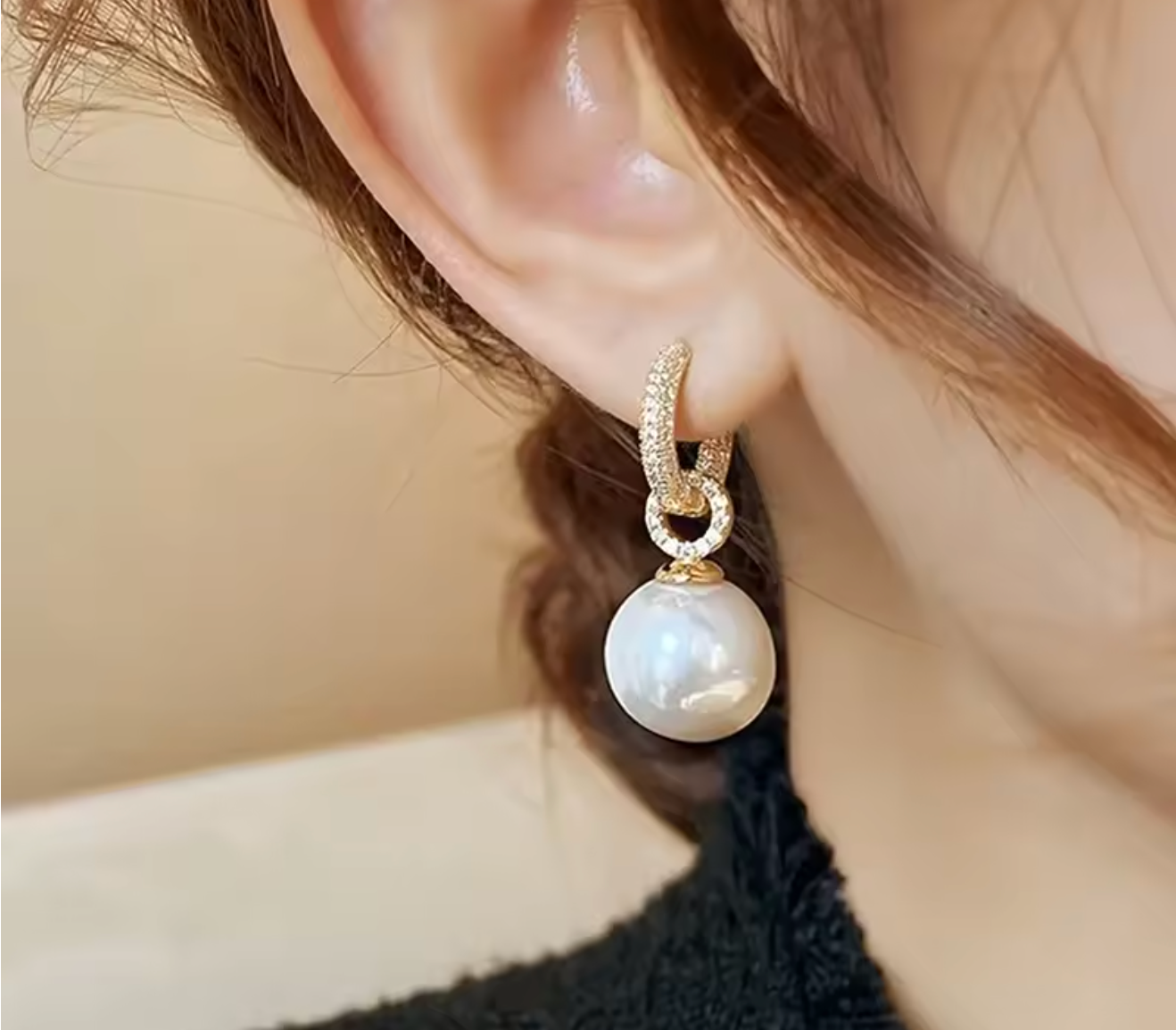 Imitation Pearl Dangle Earrings