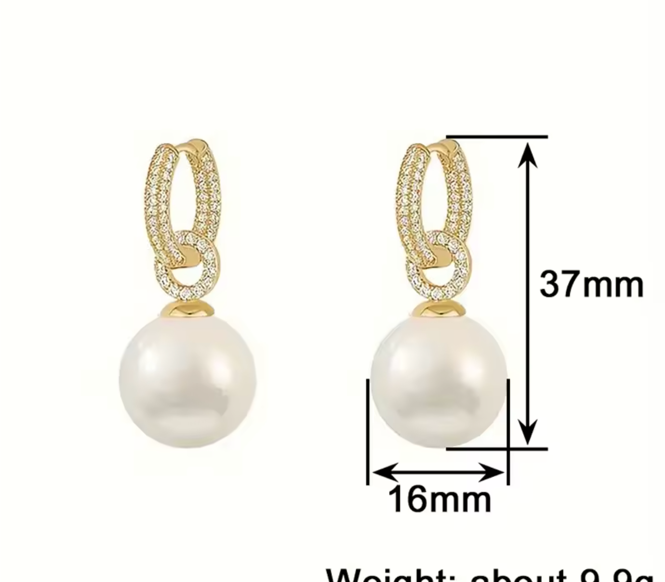 Imitation Pearl Dangle Earrings