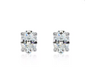 Certified 0.5-4CT Oval Cut Moissanite Stud Earrings