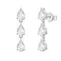 3-Stones Moissanite Drop Earring